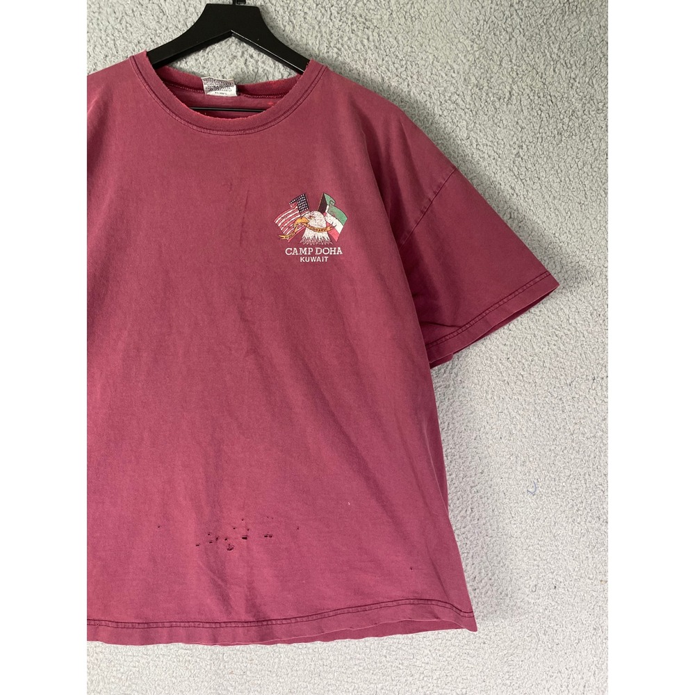 Vintage Camp Doha Kuwait Eagle Flags Graphic T Sh… - image 7